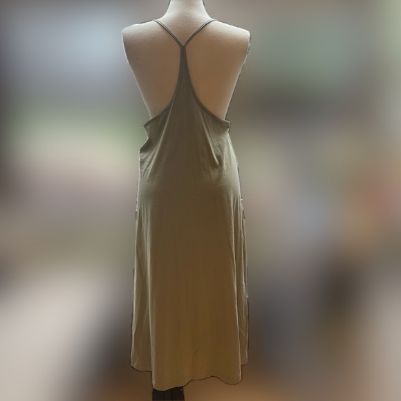 Zara Sage Green Halter Neck Maxi Dress Size Large - Picture 5 of 10